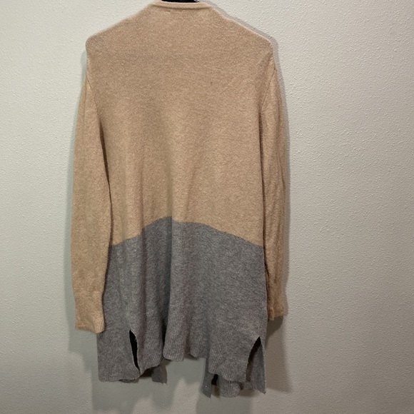 MADEWELL Kent Colorblock cardigan long beige gray J8607 - Picture 5 of 7